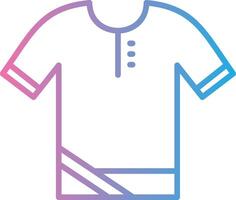 pólo camisa linha gradiente ícone Projeto vetor