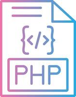 php linha gradiente ícone Projeto vetor