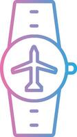 avião modo linha gradiente ícone Projeto vetor
