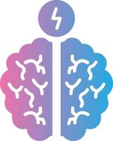 neurocirurgia glifo gradiente ícone Projeto vetor