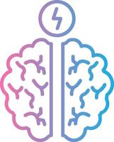 neurocirurgia linha gradiente ícone Projeto vetor