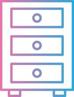 gabinete linha gradiente ícone Projeto vetor