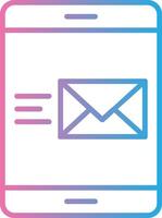 o email linha gradiente ícone Projeto vetor