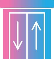 elevador glifo gradiente ícone Projeto vetor