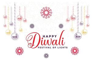 ilustração em vetor fundo festival diwali