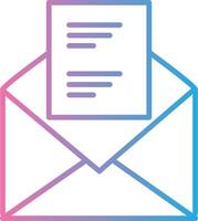 o email linha gradiente ícone Projeto vetor