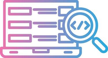 Programas desenvolvimento linha gradiente ícone Projeto vetor