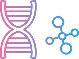 dna linha gradiente ícone Projeto vetor