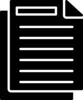 design de ícone de glifo de documento vetor