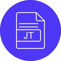 jt Arquivo formato linha multi círculo ícone vetor