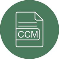 ccm Arquivo formato linha multi círculo ícone vetor