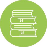 livros linha multi círculo ícone vetor