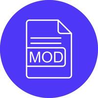 mod Arquivo formato linha multi círculo ícone vetor