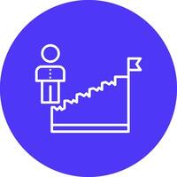 carreira linha de escada multi círculo ícone vetor