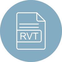 rvt Arquivo formato linha multi círculo ícone vetor