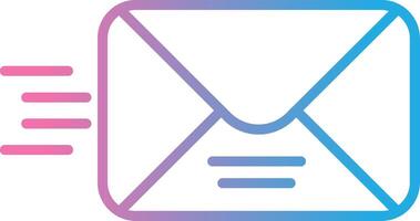 o email linha gradiente ícone Projeto vetor