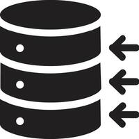 dados armazenamento ícone símbolo imagem para base de dados ilustração vetor