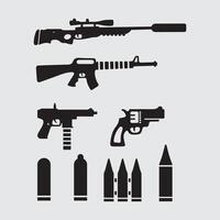 arma de fogo logotipo ícone e tático Projeto armas ilustração vetor