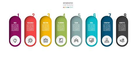 conceito de negócio de modelo infográfico com passo. vetor