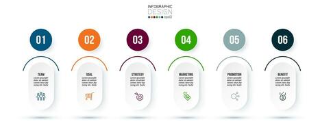 modelo de infográfico de negócios de gráfico de linha do tempo. vetor