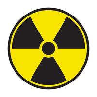 radiação símbolo. radioatividade alerta placa. vetor