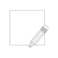 mão desenhado desenho animado ilustração lápis e pegajoso Nota ícone isolado em branco vetor