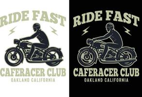 design de camiseta de moto vetor