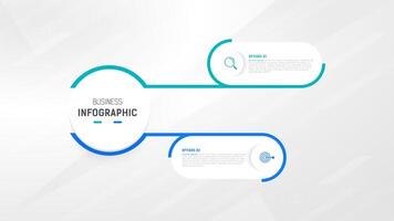 dois degrau infográfico rótulo Projeto modelo com linha ícones. processo passos diagrama, apresentações, fluxo de trabalho disposição, bandeira, fluxo gráfico, informação gráfico ilustração. vetor