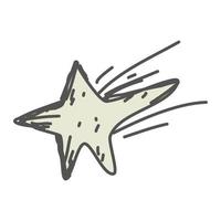 esboço desenhado a mão de estrela vetor