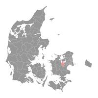 ler município mapa, administrativo divisão do Dinamarca. ilustração. vetor