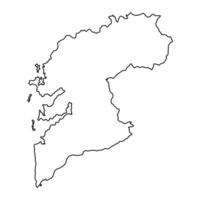 mapa do a província do pontevedra, administrativo divisão do Espanha. ilustração. vetor