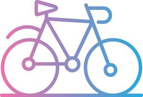 bicicleta linha gradiente ícone Projeto vetor