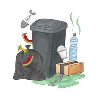 ilustração do Lixo bin vetor
