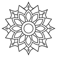 mente relaxante coloração página mandala para adultos coloração página mandala para adultos coloração mandala vetor