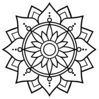 mente relaxante coloração página mandala para adultos coloração página mandala para adultos coloração mandala vetor