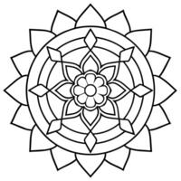 mente relaxante coloração página mandala para adultos coloração página mandala para adultos coloração mandala vetor