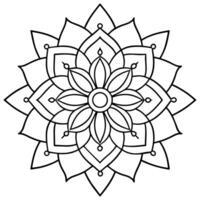 mente relaxante coloração página mandala para adultos coloração página mandala para adultos coloração mandala vetor