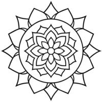 mente relaxante coloração página mandala para adultos coloração página mandala para adultos coloração mandala vetor