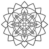 mente relaxante coloração página mandala para adultos coloração página mandala para adultos coloração mandala vetor