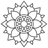 mente relaxante coloração página mandala para adultos coloração página mandala para adultos coloração mandala vetor