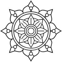 mente relaxante coloração página mandala para adultos coloração página mandala para adultos coloração mandala vetor