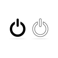 ícone de desligamento. ícone de energia. ilustração vetorial ícone on-off vetor