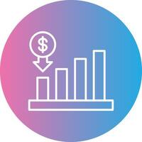 interesse taxa linha gradiente círculo ícone vetor