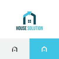 logotipo da solução de consultoria de negócios de investimento imobiliário imobiliário vetor