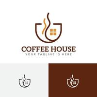 café bebida café logotipo linha simples moderna vetor