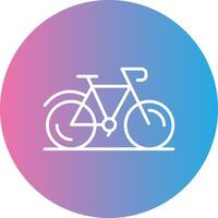 bicicleta linha gradiente círculo ícone vetor