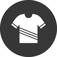 ícone invertido de glifo de camisa vetor