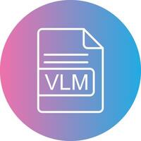 vlm Arquivo formato linha gradiente círculo ícone vetor