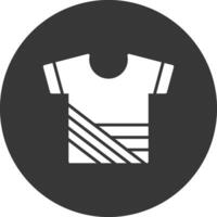ícone invertido de glifo de camisa vetor