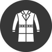casaco glifo invertido ícone vetor